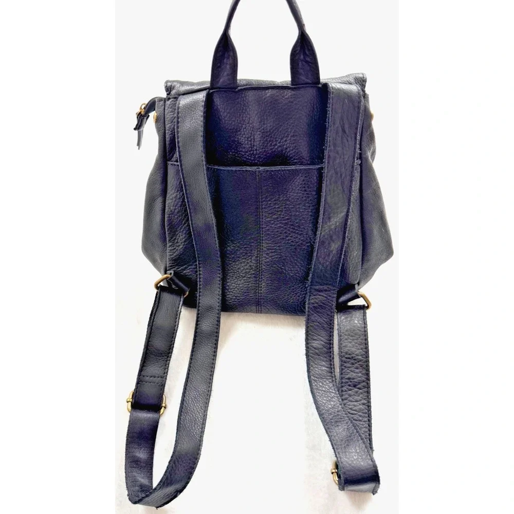 American Leather Co Liberty Black Leather Backpack Bag Purse Classic